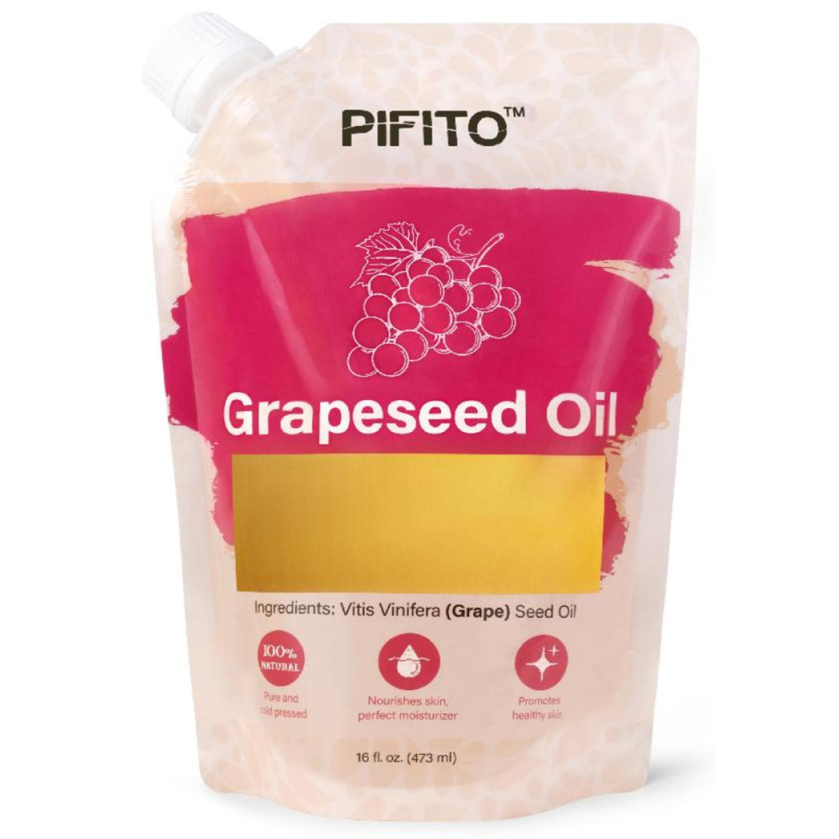 Pifito Grapeseed Oil (16 oz) for Soap Making - Premium 100% Pure and N