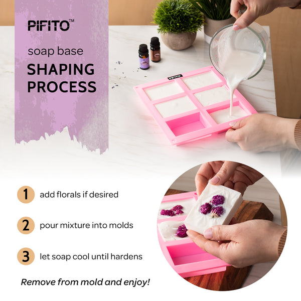 Pifito Cocoa Butter Melt and Pour Soap Base - Premium 100% Natural