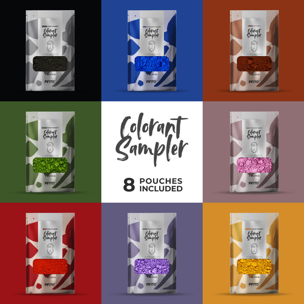 Pifito Oxide Pigment Colorants Sampler for Soap Making (.25 oz ea) - Red, Blue, Yellow, Pink, Green, Brown, Black, Violet