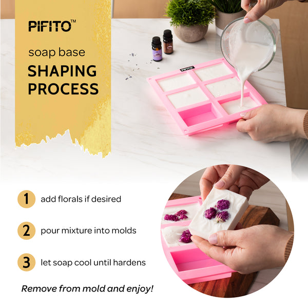 Pifito Mango Butter Melt and Pour Soap Base - Premium 100% Natural