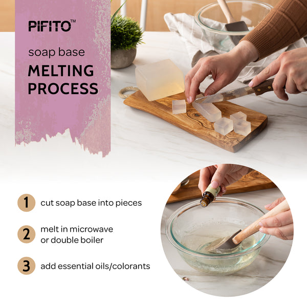 Pifito Shaving Melt and Pour Soap Base - Premium 100% Natural