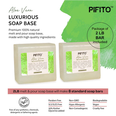 Pifito Aloe Vera Melt and Pour Soap Base - Premium 100% Natural