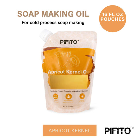 Pifito Apricot Kernel Oil (16 oz) for Soap Making - Premium 100% Pure and Natural Carrier Oil for Essential Oils, Skin Care, Hair and Body Oil