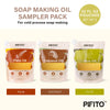 Pifito Soap Making Oils Sampler - Coconut Oil, Palm Oil, Olive Oil (32 oz each) - Premium 100% Pure and Natural Carrier Oil for Essential Oils, Skin Care, Hair and Body Oil