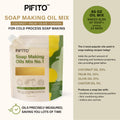 Pifito Cold Process Soap Making Kit │ Oils Mix No. 1 60 Oz Blend of Pre-Measured Oils, 8-Pack Colorants Sampler, Mold and Instructions. DIY Soap Making Supplies
