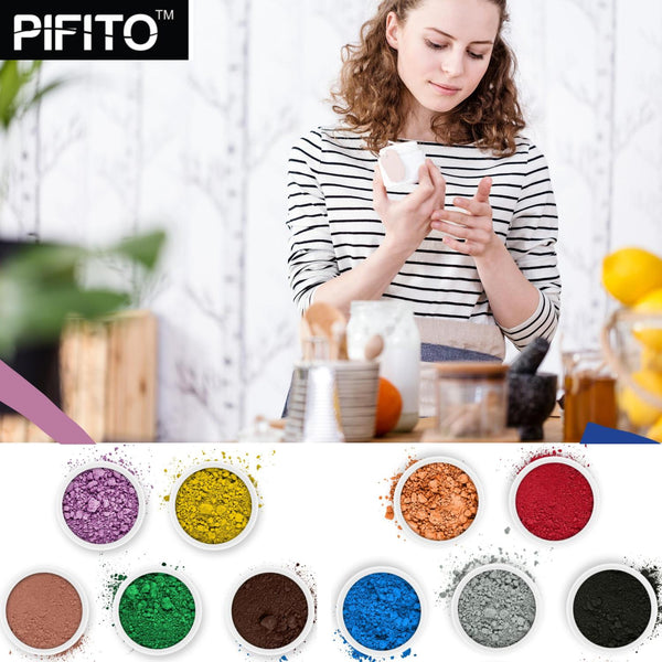Pifito Mica Colorant Powder 'Original' Sampler - For Soap Making Supplies, Bath Bombs (.25 oz ea)