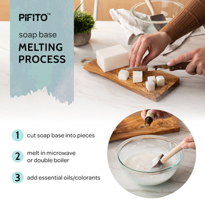 Pifito Goats Milk Melt and Pour Soap Base - Premium 100% Natural