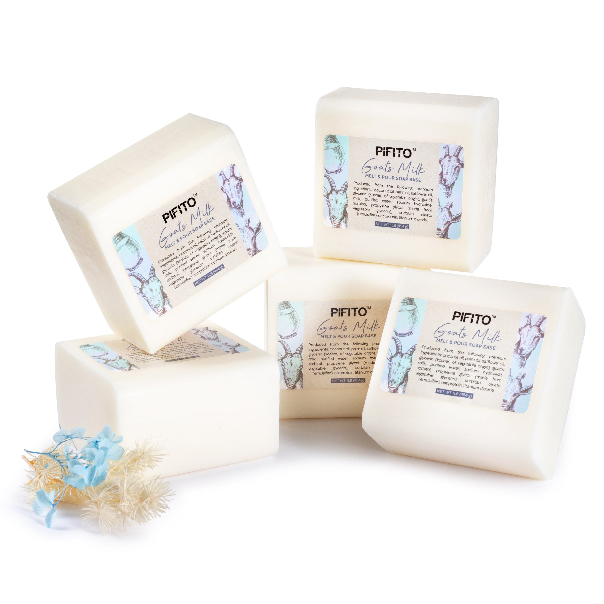 Pifito Premium Goats Milk Melt and Pour Soap Base Making Supplies