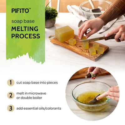 Pifito Hemp Seed Oil Melt and Pour Soap Base - Premium 100% Natural