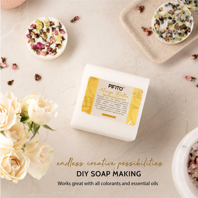 Pifito Mango Butter Melt and Pour Soap Base - Premium 100% Natural