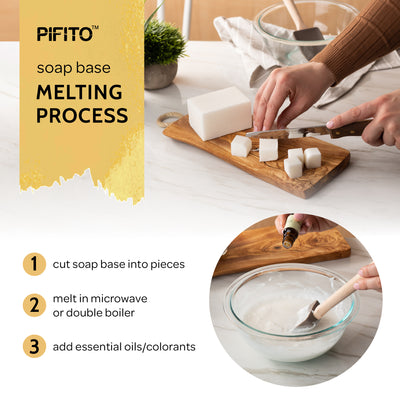 Pifito Mango Butter Melt and Pour Soap Base - Premium 100% Natural