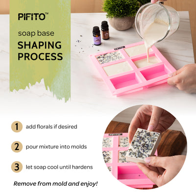 Pifito Oatmeal Melt and Pour Soap Base - Premium 100% Natural