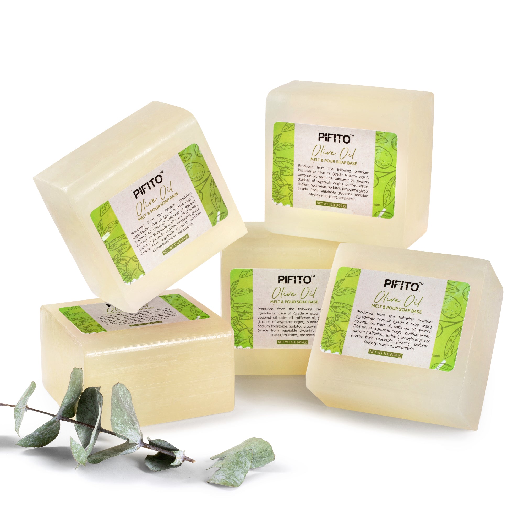 Pifito Premium Olive Oil Melt and Pour Soap Base Making Supplies