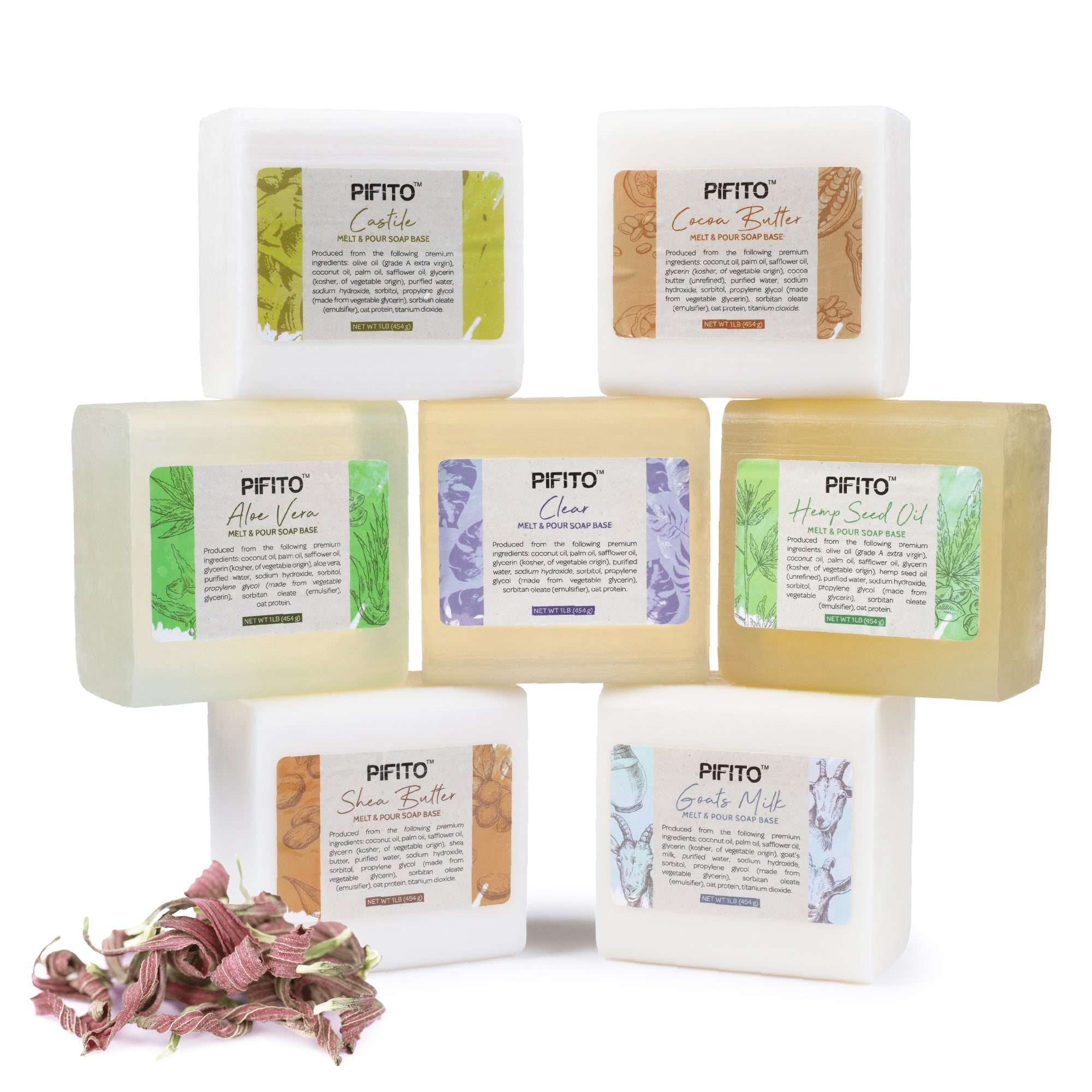 23 Lb MELT AND POUR Soap Variety Sampler Pack 100% All Natural