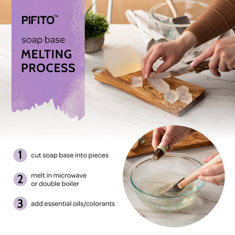 Pifito Clear Melt and Pour Soap Base - Premium 100% Natural