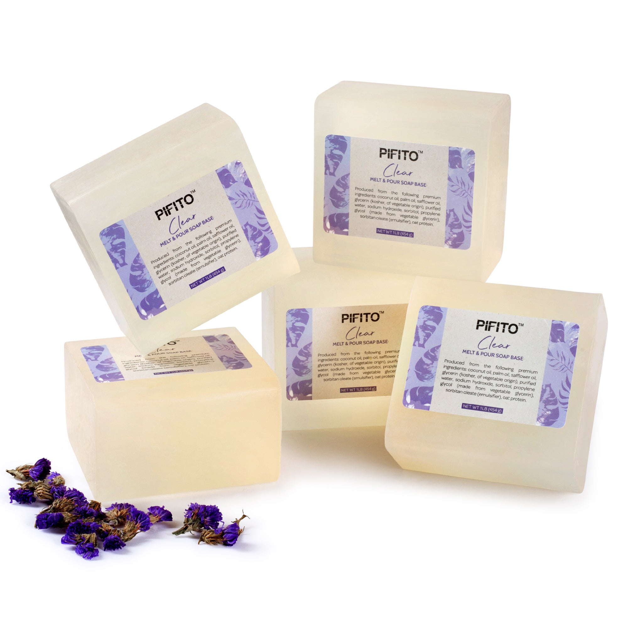 Pifito DIY Soap Making Kit │ 3 lbs Melt and Pour Soap Base (Shea
